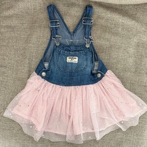 OshKosh B'gosh Denim and Pink Tulle Skirt with stars